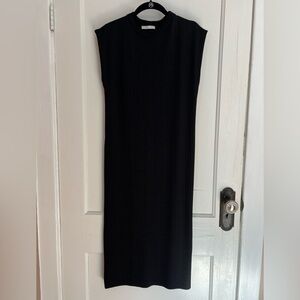 Zara | Rib Knit Classic Sleeveless Midi Sheath dress | size Small